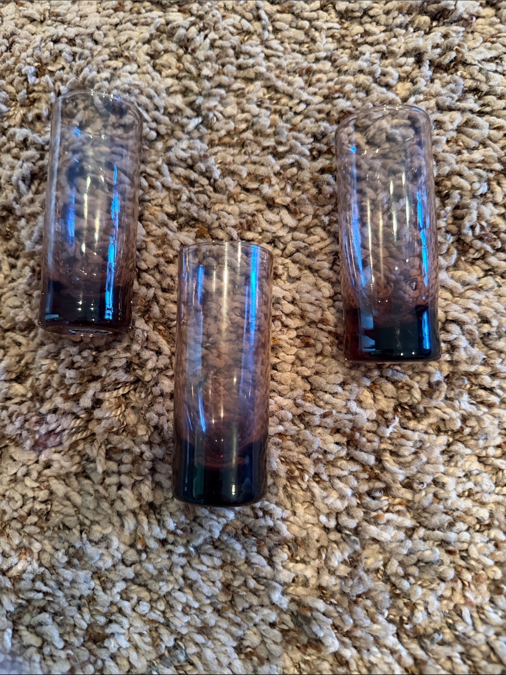 Unknown Brand Purple/Smoky dessert glasses